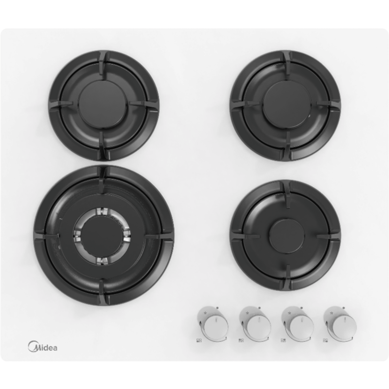 Газовая варочная панель 4 конфорки Midea 60GH503-W