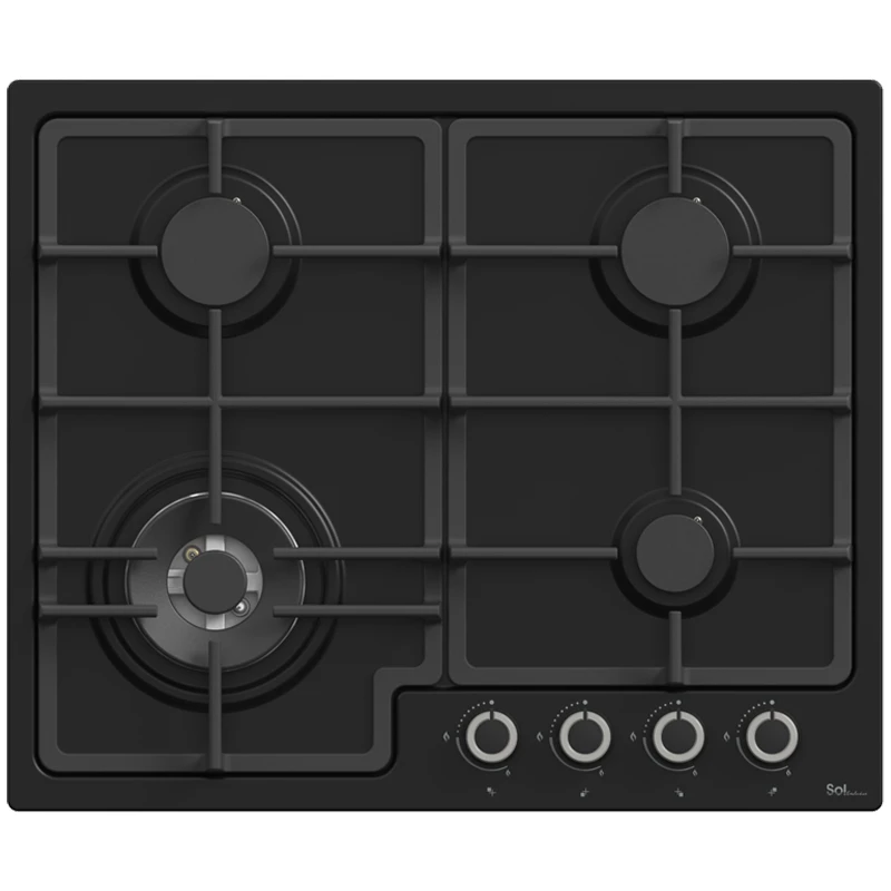 Газовая варочная панель 4 конфорки Sol FM6BW-628